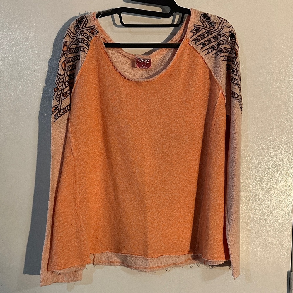 BKE Orange and dark brown Women's Sweatshirt